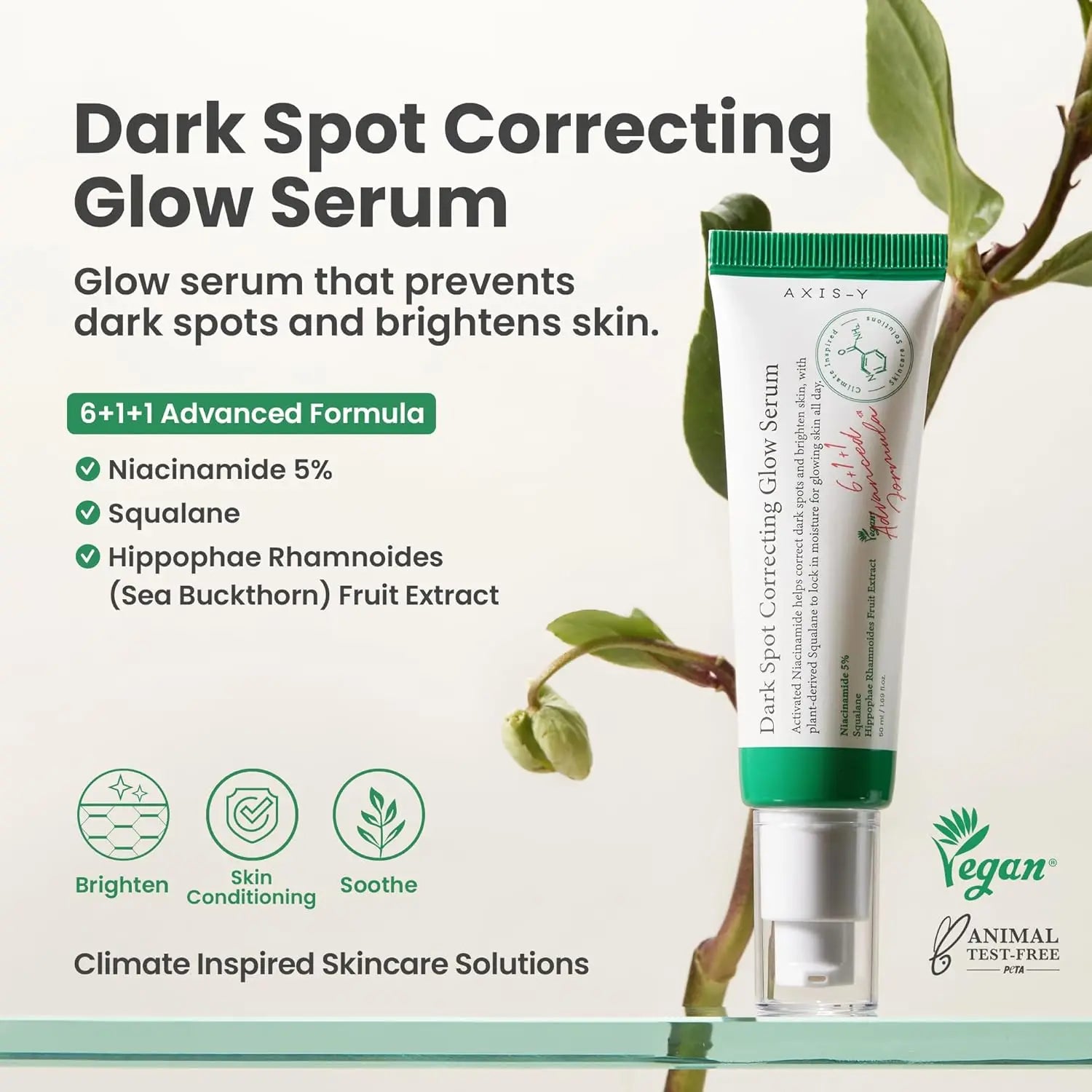 AXIS-Y Dark Spot Repair Brightening Serum 5% Niacinamide Face Dark Spot Remover - Korean Vegan Skincare Niacinamide Serum